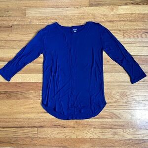 a.n.a Royal Blue Long Sleeve Women's Tee